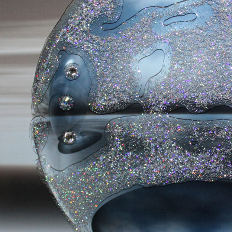 3D Deluxe Silver Spheres with Liquid Art Embellishment