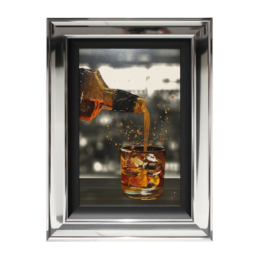 3D Deluxe Whisky on the Rocks with Liquid Art Embellishment